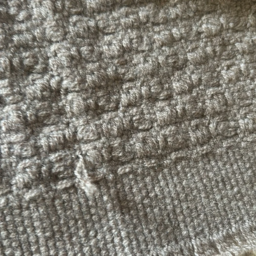 A&R Cashmere Wool Blend Scarf Taupe Neutral Basket Weave Soft Winter Unisex
